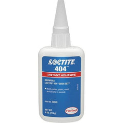 Loctite - 4 oz Bottle Clear Instant Adhesive - Series 404, 30 sec Fixture Time, 24 hr Full Cure Time, Bonds to Plastic & Rubber - Best Tool & Supply