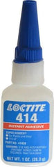 Loctite - 1 oz Bottle Clear Instant Adhesive - Series 414, 20 sec Fixture Time, 24 hr Full Cure Time, Bonds to Metal, Plastic & Rubber - Best Tool & Supply