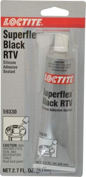 Loctite - 80 mL Tube Black RTV Silicone Joint Sealant - 30 min Tack Free Dry Time, 24 hr Full Cure Time, Series 193 - Best Tool & Supply