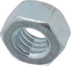 Value Collection - 5/16-18 UNC Steel Right Hand Hex Nut - 1/2" Across Flats, 17/64" High, Zinc-Plated Finish - Best Tool & Supply