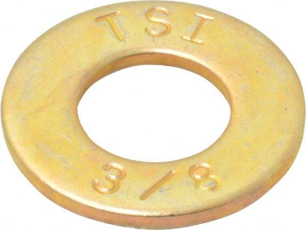 Value Collection - 3/8" Screw, Grade 8 Alloy Steel SAE Flat Washer - 13/32" ID x 13/16" OD, 1/16" Thick - Best Tool & Supply