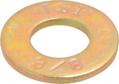 Made in USA - 3/8" Screw, Grade 8 Alloy Steel SAE Flat Washer - 13/32" ID x 13/16" OD, 1/16" Thick - Best Tool & Supply