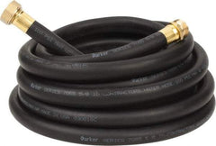 Parker - 25' Long Contractor Hose - 5/8" Diam, 3/4" GHT, Rubber, 100 psi, Black - Best Tool & Supply