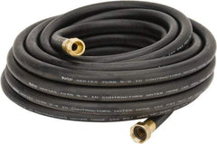 Parker - 50' Long Contractor Hose - 5/8" Diam, 3/4" GHT, Rubber, 100 psi, Black - Best Tool & Supply