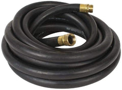 Parker - 25' Long Contractor Hose - 3/4" Diam, 3/4" GHT, Rubber, 100 psi, Black - Best Tool & Supply