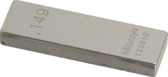 Mitutoyo - 0.149" Rectangular Steel Gage Block - Accuracy Grade AS-1, Includes Certificate of Inspection - Best Tool & Supply