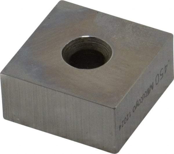 Mitutoyo - 0.45" Square Steel Gage Block - Accuracy Grade 0, Includes Certificate of Inspection - Best Tool & Supply