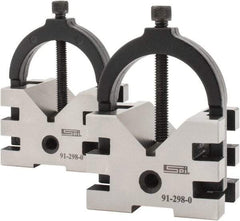 SPI - 2" Max Capacity, 90° Angle, Hardened Steel V-Block - 2-3/8" Long x 2-3/4" Wide x 2" High, Sold as Matched Pair - Best Tool & Supply