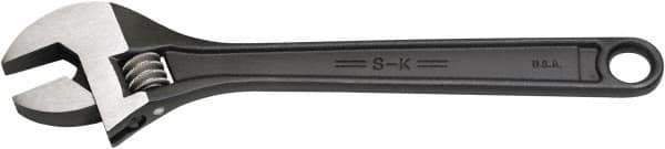 SK - 3/4" Jaw Capacity, 6" Standard Adjustable Wrench - Steel, Black Finish, 6" OAL - Best Tool & Supply