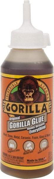 Gorilla Glue - 8 oz Bottle Brown All Purpose Glue - 20 min Working Time - Best Tool & Supply