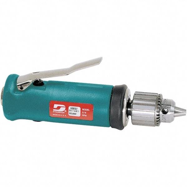 Dynabrade - 1/4" Keyed Chuck - Inline Handle, 20,000 RPM, 0.5 hp, 90 psi - Best Tool & Supply