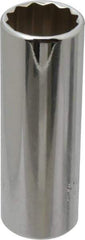 Proto - 3/8" Drive, Deep Hand Socket - 12 Points, 2-3/4" OAL, Chrome Finish - Best Tool & Supply