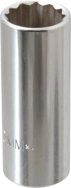 Proto - 3/8" Drive, Deep Hand Socket - 12 Points, 2-3/4" OAL, Chrome Finish - Best Tool & Supply