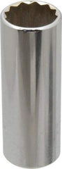 Proto - 3/8" Drive, Deep Hand Socket - 12 Points, 2-3/4" OAL, Chrome Finish - Best Tool & Supply