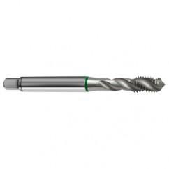 M8x1.25 6H 3-Flute Cobalt Green Ring Semi-Bottoming 40 degree Spiral Flute Tap-Bright - Best Tool & Supply