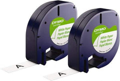 Dymo - 1/2" Wide x 156" Long, Black on White Paper Label Printer Cartridge - For DYMO Letratag Printers - Best Tool & Supply