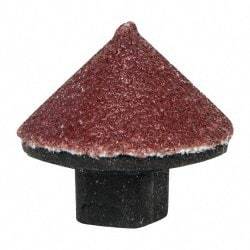 Superior Abrasives - 5/8" Diam 80 Grit 90° Included Angle Cone Center Lap - Aluminum Oxide, Medium Grade, Shank Mounted - Best Tool & Supply