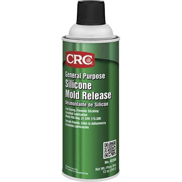 CRC - 16 Ounce Aerosol Can, Clear, General Purpose Mold Release - Food Grade, Silicone Composition - Best Tool & Supply