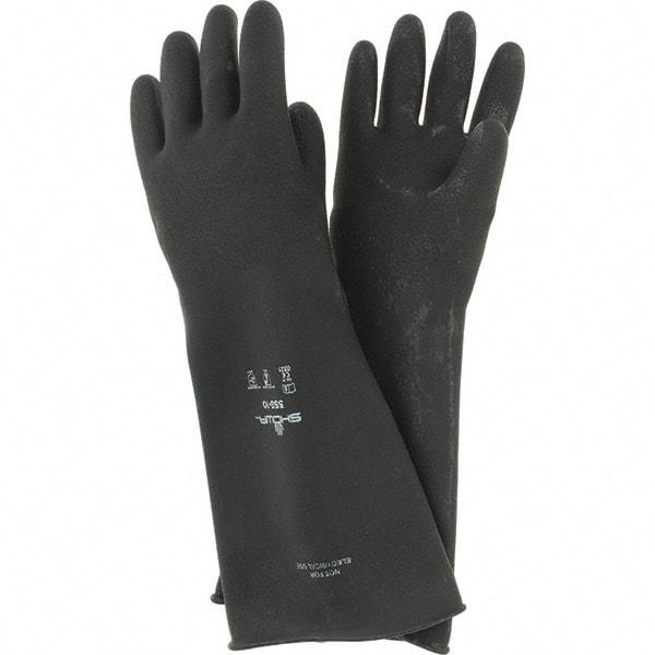 SHOWA - 40 mil Thick, Chemical Resistant Gloves - SZ 10 18"MP 1/PR LATEX RUBBER GLOVES - Best Tool & Supply