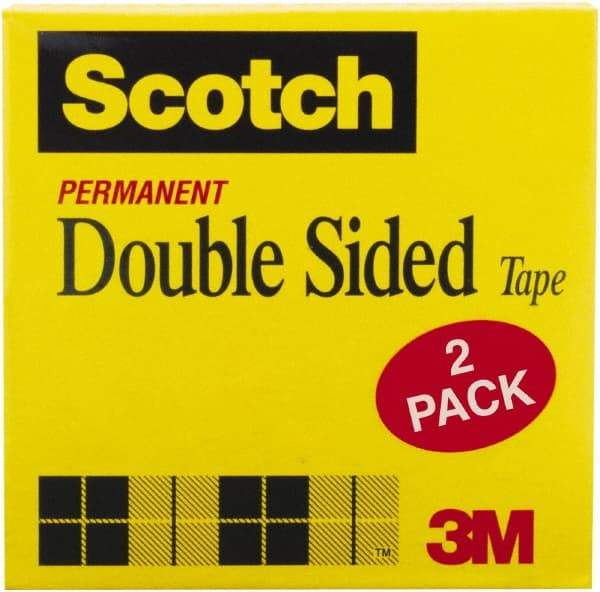 3M - 1/2" x 25 Yd Double Sided Tape - Transparent - Best Tool & Supply