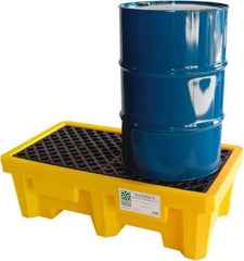 UltraTech - 66 Gal Sump, 3,000 Lb Capacity, 2 Drum, Polyethylene Spill Deck or Pallet - 53" Long x 29" Wide x 17" High, Liftable Fork, Inline Drum Configuration - Best Tool & Supply