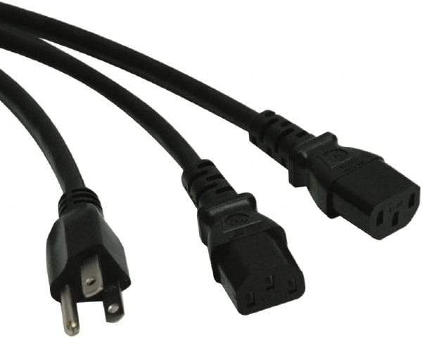 Tripp-Lite - 6' Long, NEMA 5-15P/IEC-320-C-13 Computer Cable - Black, Female, Male - Best Tool & Supply