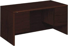 Hon - High Pressure Laminate Double Pedestal Desk - 60" Wide x 30" Deep x 29-1/2" High, Mahogany - Best Tool & Supply