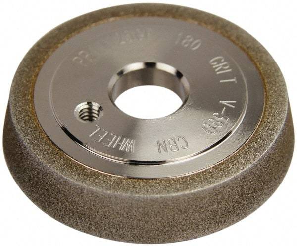 Darex - 3" Diam, 3/4" Hole Size, 1-1/4" Overall Thickness, 180 Grit, Type 12 Tool & Cutter Grinding Wheel - Medium Grade, CBN - Best Tool & Supply