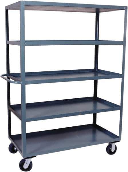 Jamco - 3,000 Lb Capacity, 24" Wide x 48" Long x 57-1/2" High Standard Utility Cart - 5 Shelf, Steel - Best Tool & Supply