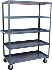 Jamco - 3,000 Lb Capacity, 24" Wide x 60" Long x 57-1/2" High Standard Utility Cart - 5 Shelf, Steel - Best Tool & Supply