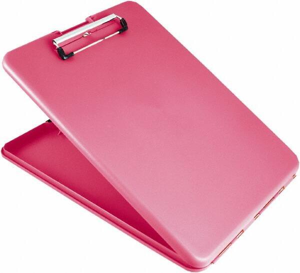 Saunders - 1-1/4" Long x 9-1/2" Wide, Clip Board - Pink - Best Tool & Supply