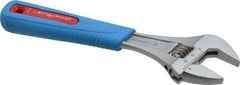 Channellock - 1-3/8" Jaw Capacity, 8" Standard Adjustable Wrench - Chrome Vanadium Steel, Chrome Finish - Best Tool & Supply