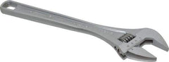 Channellock - 1-9/16" Jaw Capacity, 12" Standard Adjustable Wrench - Chrome Vanadium Steel, Chrome Finish - Best Tool & Supply