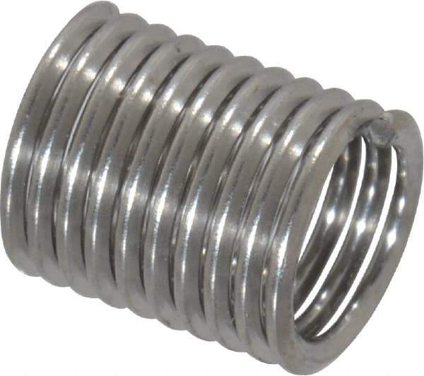 Recoil - M5x0.80 Metric Coarse, 10mm OAL, Free Running Helical Insert - 9-5/8 Free Coils, Tanged, Stainless Steel, Bright Finish, 2D Insert Length - Best Tool & Supply