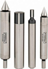 Fowler - 3/8 Inch Shank Diameter, 0.0002 Inch Accuracy, Double, Single End, Edge Finder Set - 0.5 Inch Head Diameter, Conical, Cylindrical Head Type, Includes 4 Attachments, Wooden Case, 4 Pieces - Best Tool & Supply