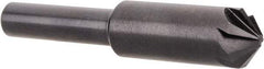 Hertel - 3/8" Head Diam, 1/4" Shank Diam, 6 Flute 100° High Speed Steel Countersink - 2" OAL, Straight Shank - Best Tool & Supply