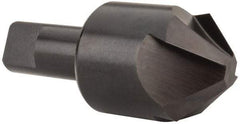 Hertel - 1-1/2" Head Diam, 3/4" Shank Diam, 4 Flute 90° High Speed Steel Countersink - 3-1/2" OAL, Straight Shank - Best Tool & Supply