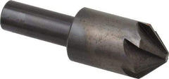 Hertel - 7/8" Head Diam, 1/2" Shank Diam, 6 Flute 90° High Speed Steel Countersink - 2-3/4" OAL, Straight Shank - Best Tool & Supply