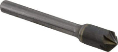 Hertel - 3/8" Head Diam, 1/4" Shank Diam, 6 Flute 100° Solid Carbide Countersink - 2-1/4" OAL, Straight Shank - Best Tool & Supply