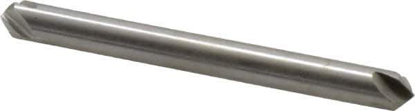 Hertel - 3/16" Head Diam, 3/16" Shank Diam, 4 Flute 90° High Speed Steel Countersink - 1-7/8" OAL, Straight Shank - Best Tool & Supply