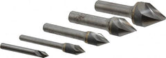 Hertel - 5 Piece, 1/4 to 1" Head Diam, 60° Included Angle, Countersink Set - Best Tool & Supply