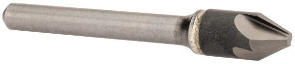 3/8″ Head Diam, 1/4″ Shank Diam, 4 Flute 60° Solid Carbide Countersink 2-1/4″ OAL, Straight Shank