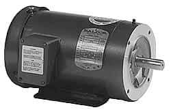 Baldor - 1/2 Max hp, 3,450 Max RPM, Electric AC DC Motor - 208, 230, 460 V Input, Three Phase, 56C Frame - Best Tool & Supply