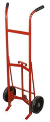 Made in USA - 30 & 55 Gal Drum Hand Truck - 25-1/2" Wide x 59" High, 2 Wheels - Best Tool & Supply