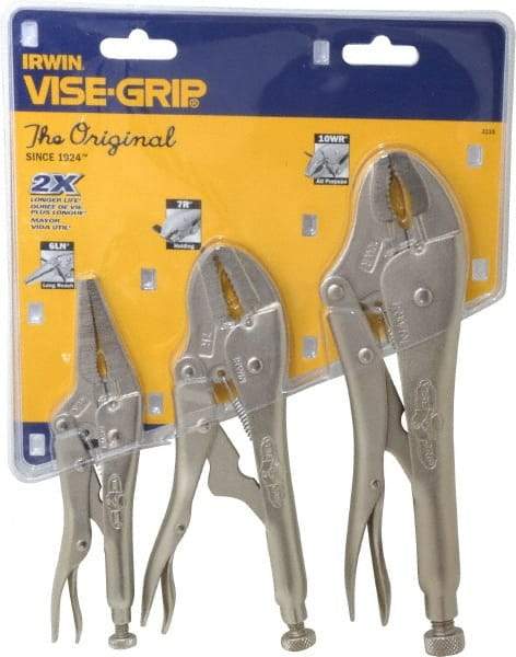 Irwin - 3 Piece Locking Plier Set - Comes in Clamshell - Best Tool & Supply