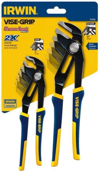 Irwin - 2 Piece GrooveLock Plier Set - Comes in Clamshell - Best Tool & Supply