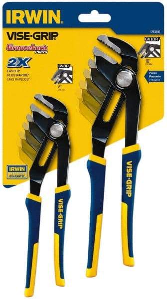 Irwin - 2 Piece GrooveLock Plier Set - Comes in Clamshell - Best Tool & Supply