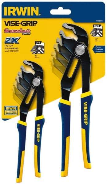 Irwin - 2 Piece GrooveLock Plier Set - Comes in Clamshell - Best Tool & Supply