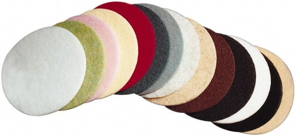 Ability One - Floor Pads, Bonnets & Screens; Type: Polishing Pad ; Application: Animal Hair ; Pad Length: 19 ; Pad Color: Beige ; Material: Non-Woven ; Grit Grade: Medium - Exact Industrial Supply