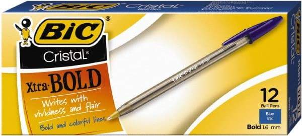 Bic - Conical Ball Point Pen - Blue - Best Tool & Supply